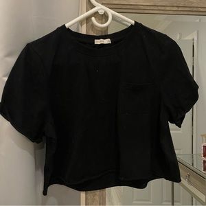 Cotton on cropped tee shirt black